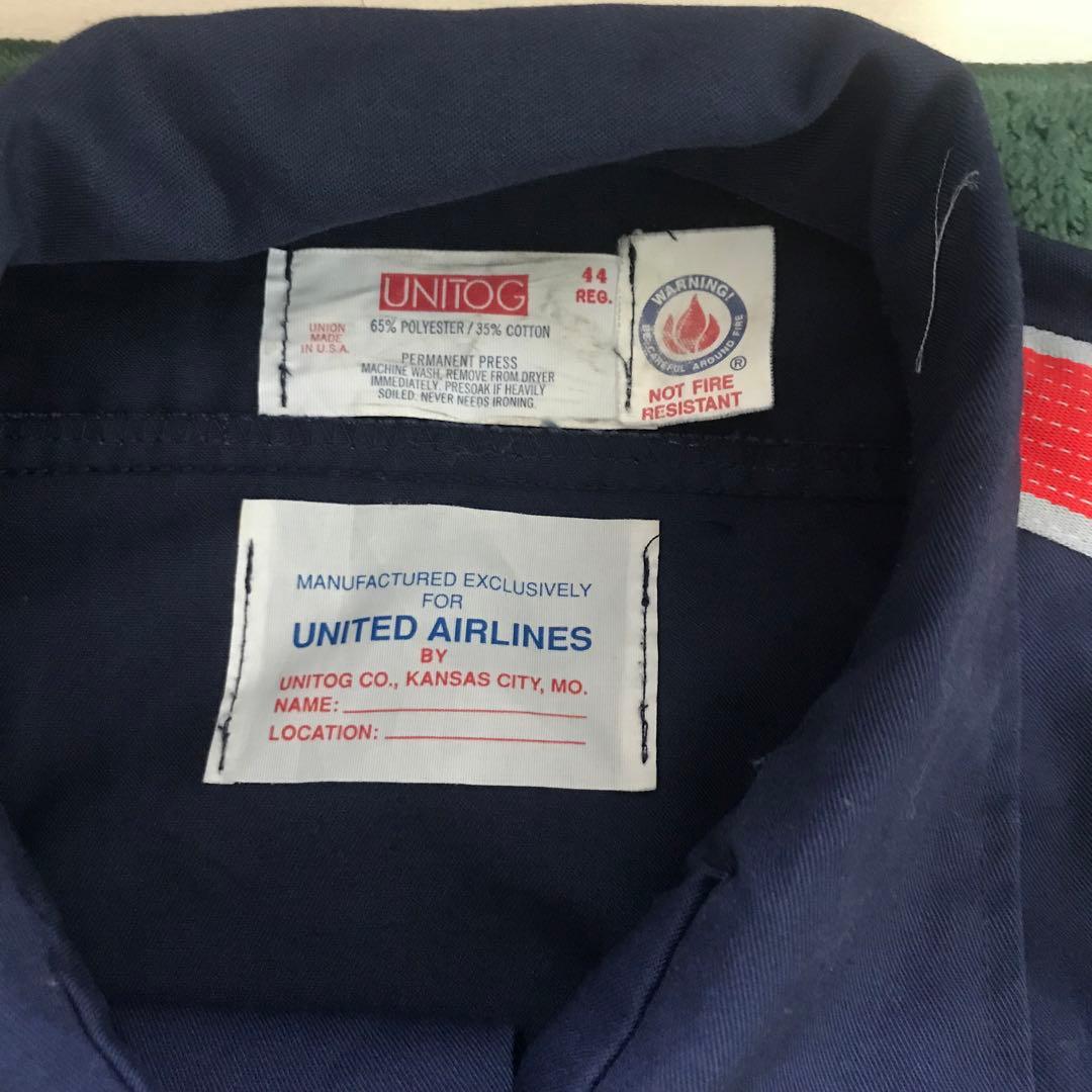 希少 ユナイテッド航空 整備士 メカニック つなぎ オーバーオール 年代物