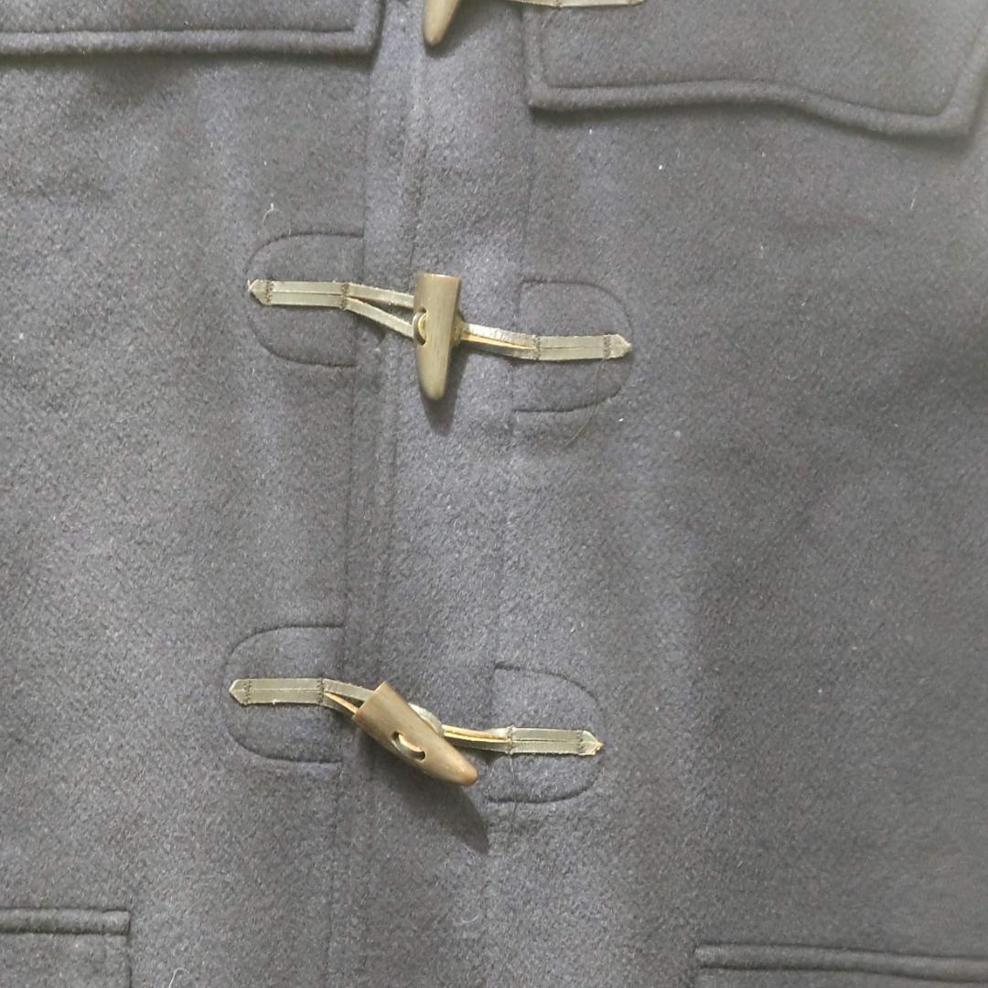 グローバーオール ダッフルコート チェック柄 英国製 L ネイビー 濃紺