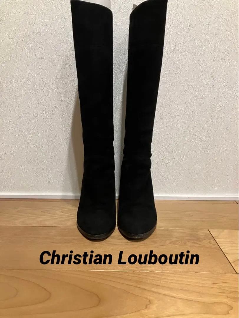 Christian Louboutin黒スウェードsize35ハーフ Miss Z - 80 mm Pumps - Veau velours - Café - Women - Christian