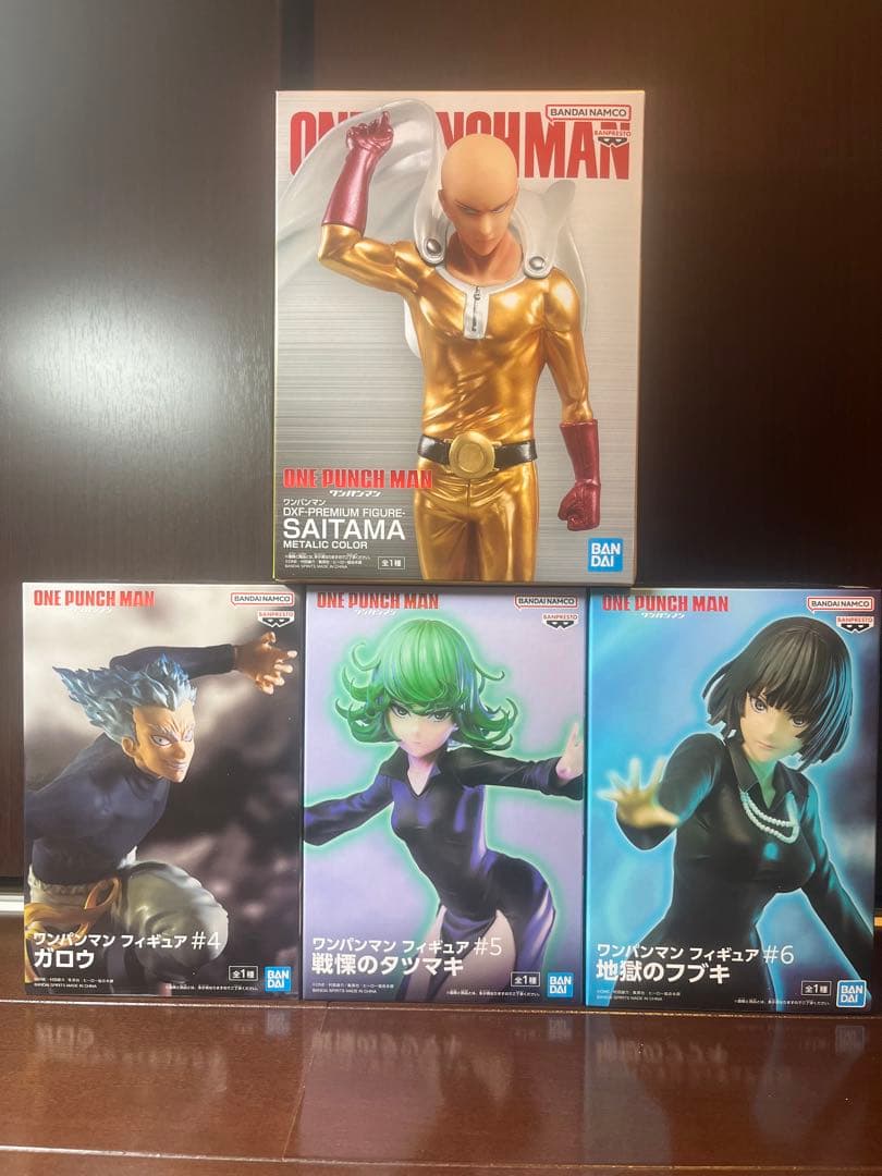 ワンパンマン フィギュア サイタマ、ガロウ、タツマキ、フブキ - メルカリ