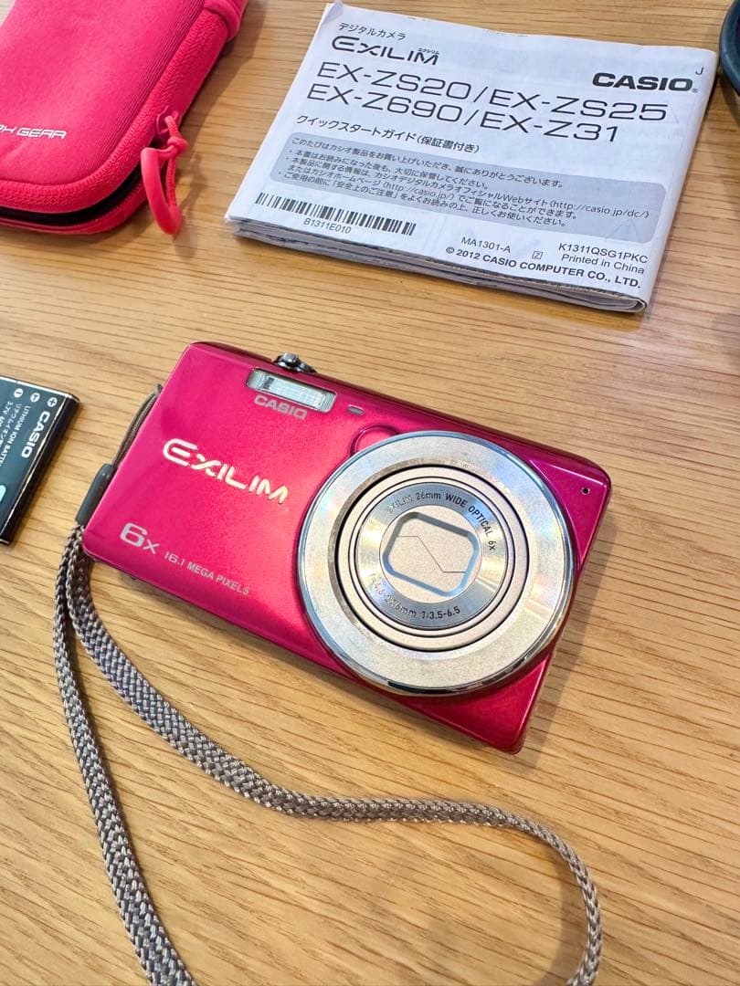 美品　CASIO EXILIM EX-ZS25 レッド バッテリー デジカメ 2026年最新】EX-ZS25の人気アイテム - メルカリ