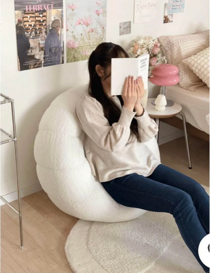 販売終了品✨tofu トーフ ビーズソファ アネモネ ホワイト 白