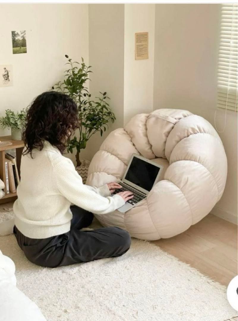 販売終了品✨tofu トーフ ビーズソファ アネモネ ホワイト 白