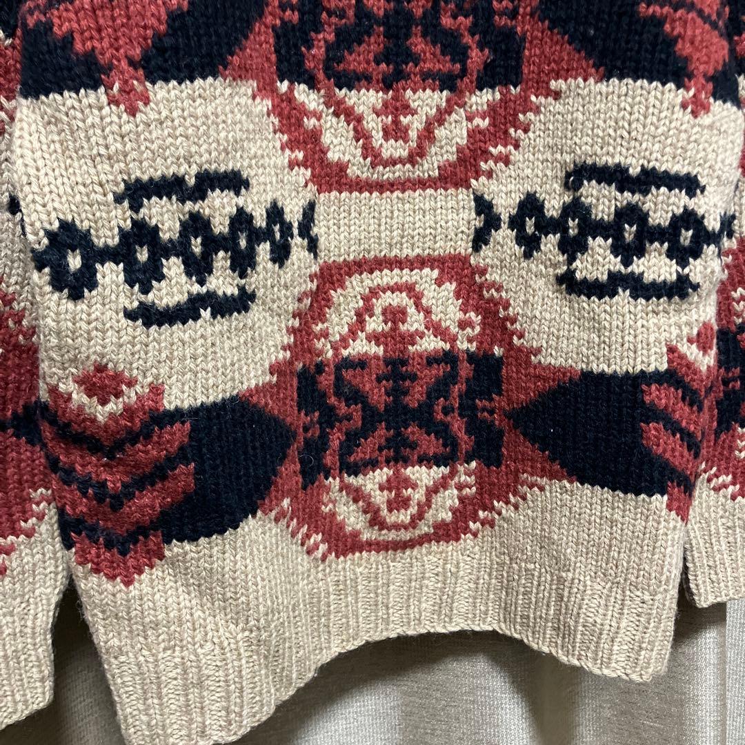 80s〜 chaps ラルフローレン ネイティブ柄 ウールニット セーター