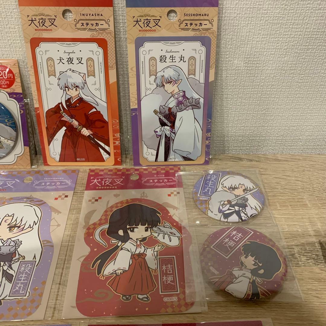 犬夜叉 殺生丸 桔梗 アクリルスタンド ステッカー トレーディング缶