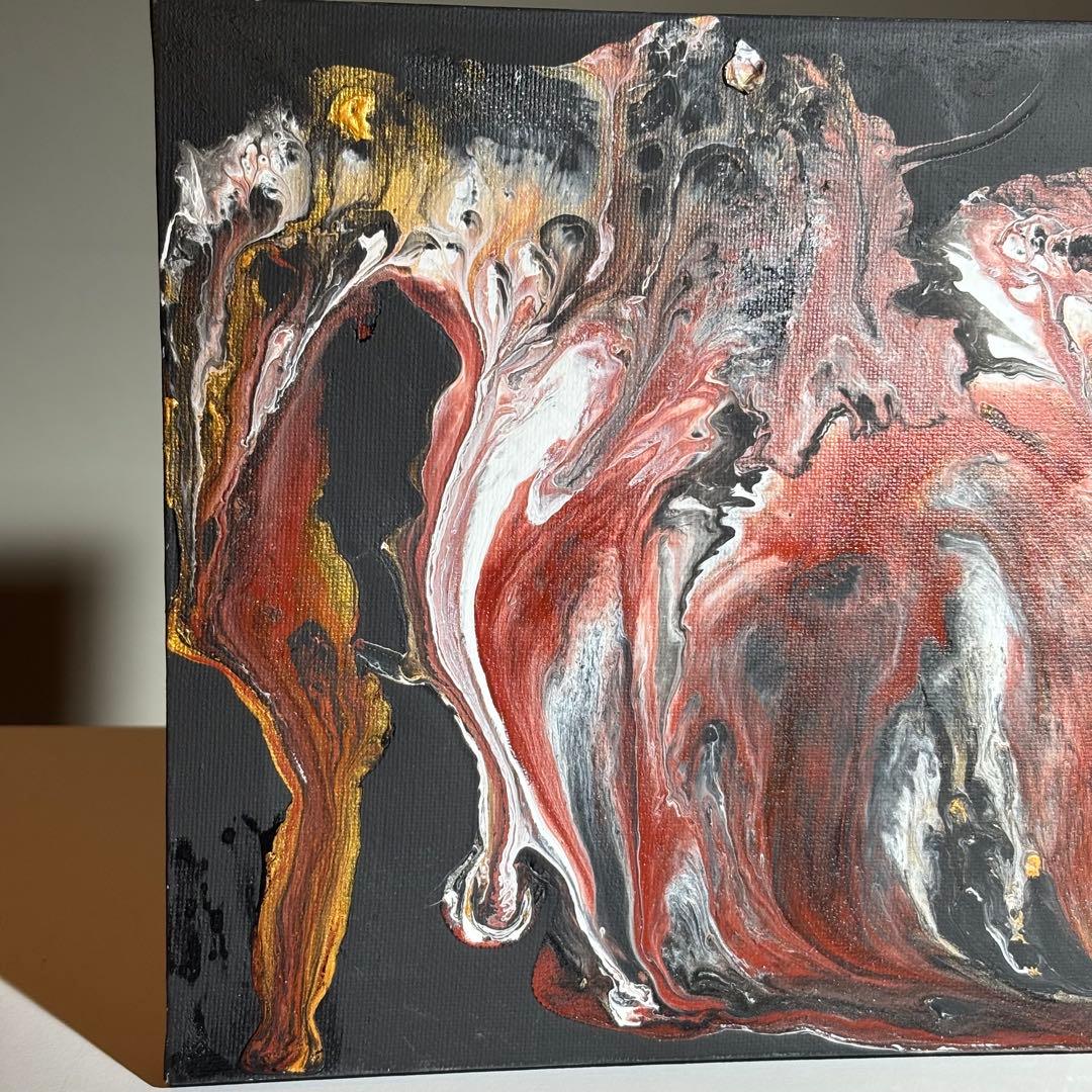 暗い雰囲気の抽象画 現代アート キャンバス 絵画 作者不明 アート