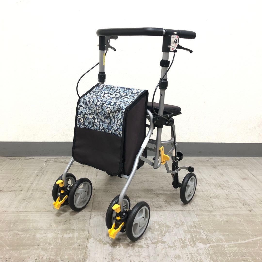 島製作所　歩行車　シンフォニーSPスリム　花柄紺 四輪歩行車 シンフォニーSP スリム［花柄紺］ 316417【島製作所