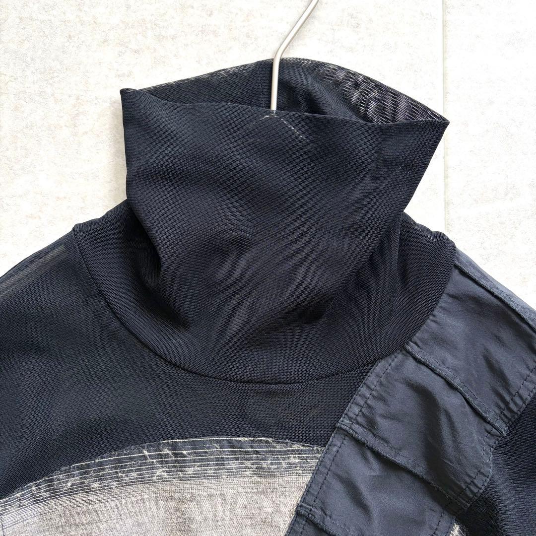 エイココンドウ パワーネット シアー パッチワーク ワンピース