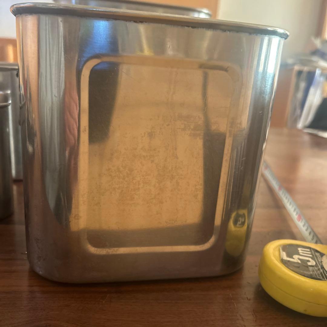 キッチン角ポット 5個セット 24.5㎝20㎝17㎝15.5㎝12.5㎝