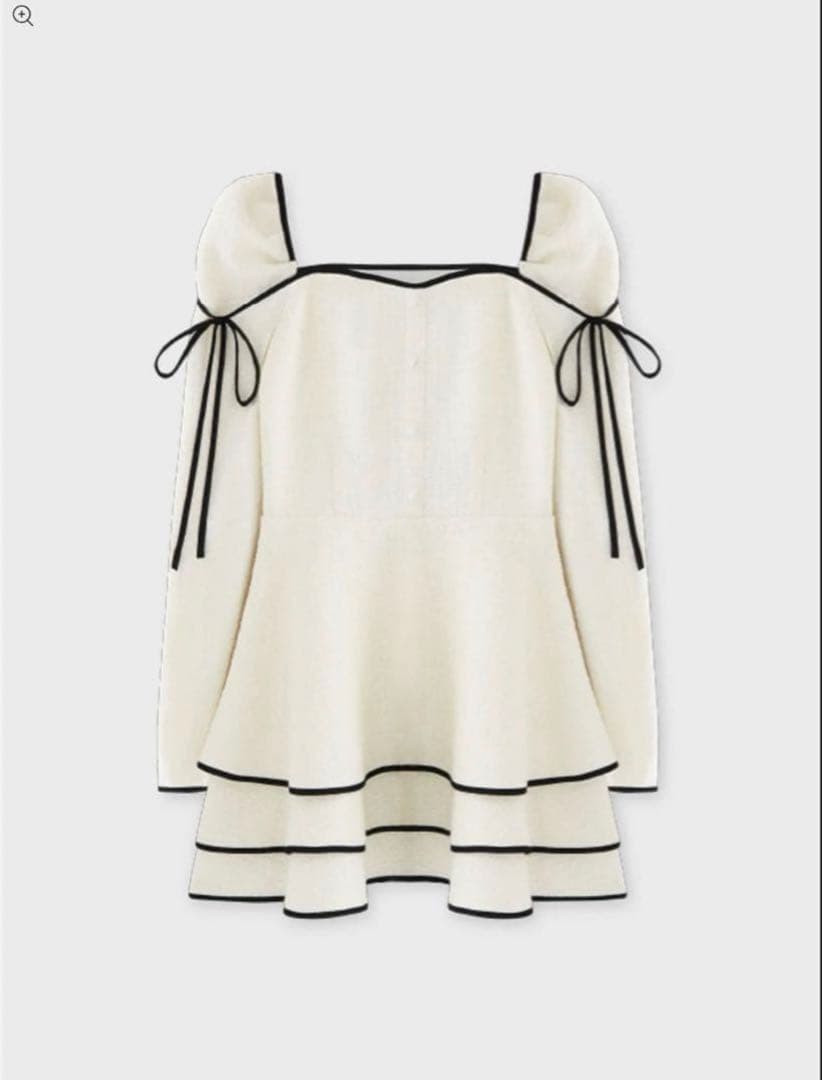 Mme eme Ribbon trim tweed mini onepiece - メルカリ