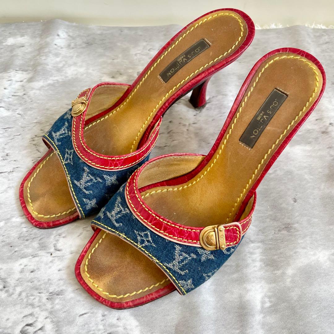 ルイ・ヴィトン モノグラム ミュール デニム マルチカラー 35 22.5㎝ 楽天市場】ルイヴィトン サンダル LVコージー ライン ミュール メンズ