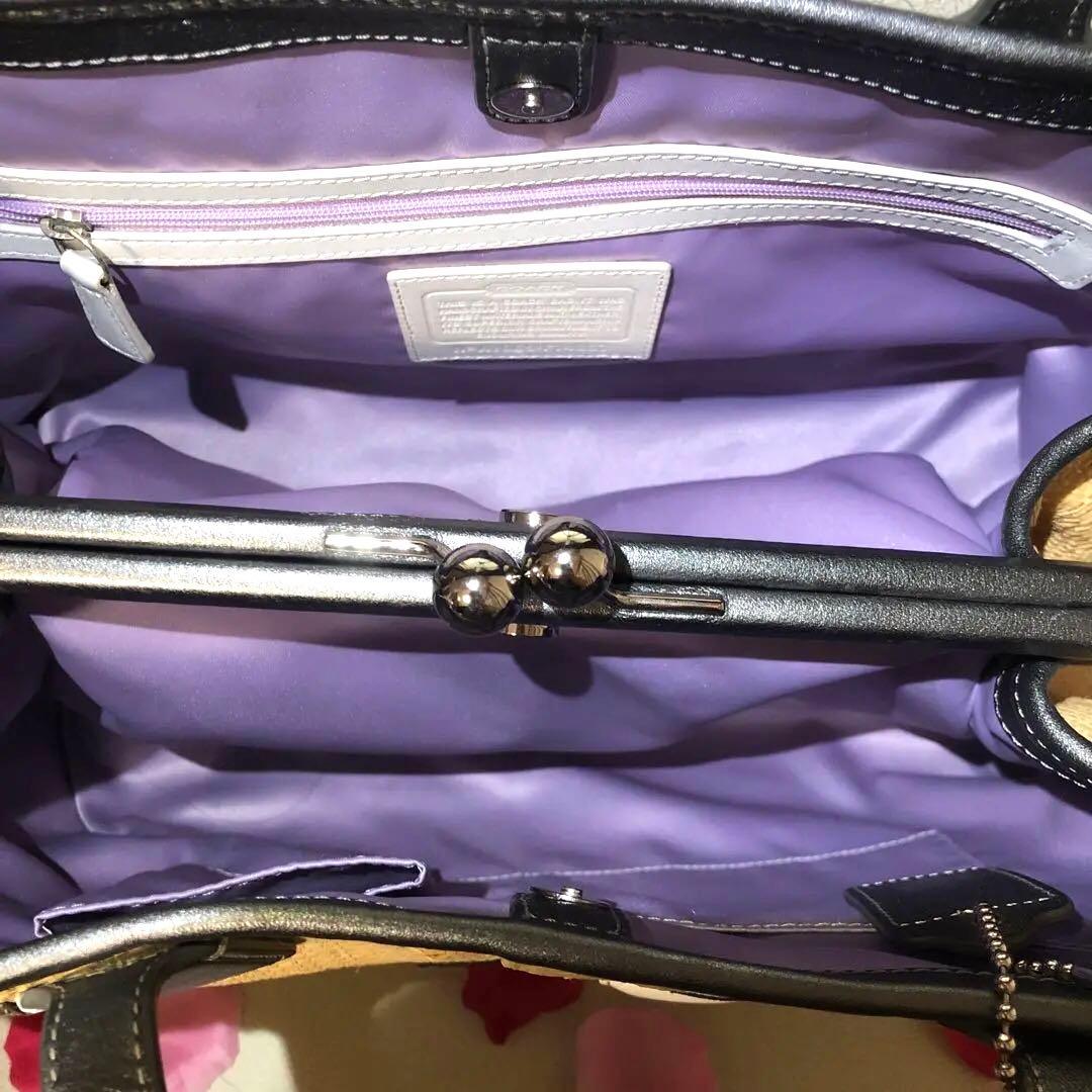 COACHストロートートバッグ フラワーハンプトンズ - メルカリ