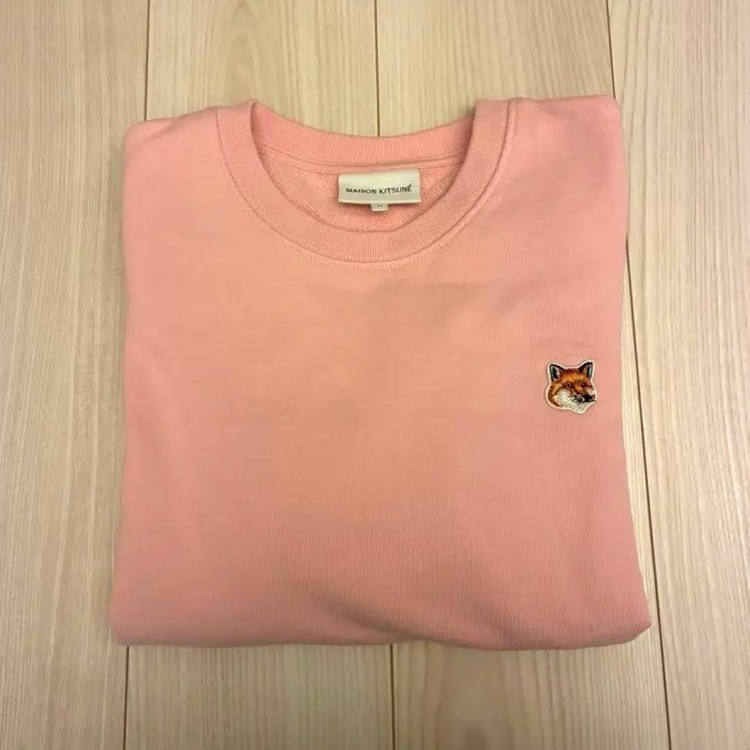 美品！Maison Kitsune(メゾンキツネ)トレーナーピンク ピンク系 MAISON KITSUNE(メゾンキツネ) スウェット・トレーナー