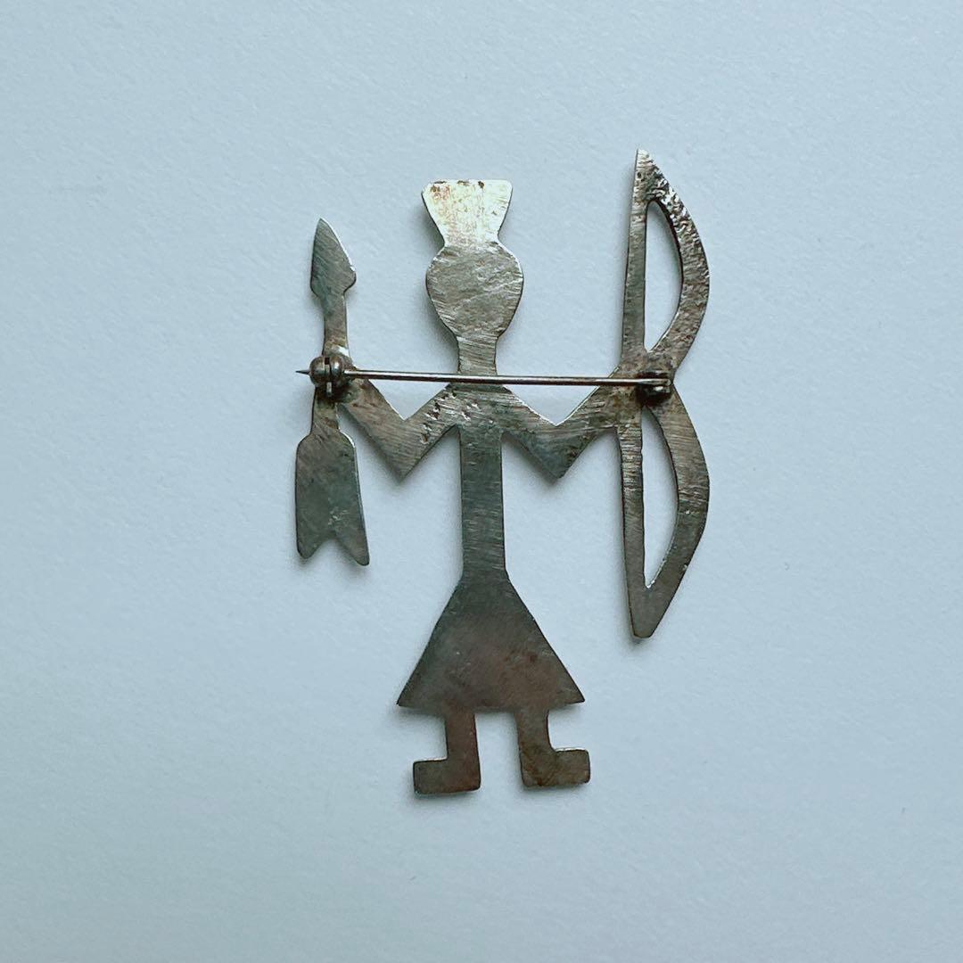 J133】ヴィンテージ ナバホ族 シルバー ピン ブローチ - メルカリ