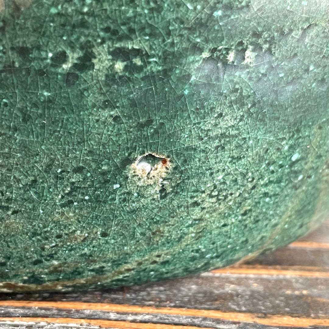 専用出品】一志郎窯 香味鍋 織部 25cm 松田美智子 自在道具 湖東焼