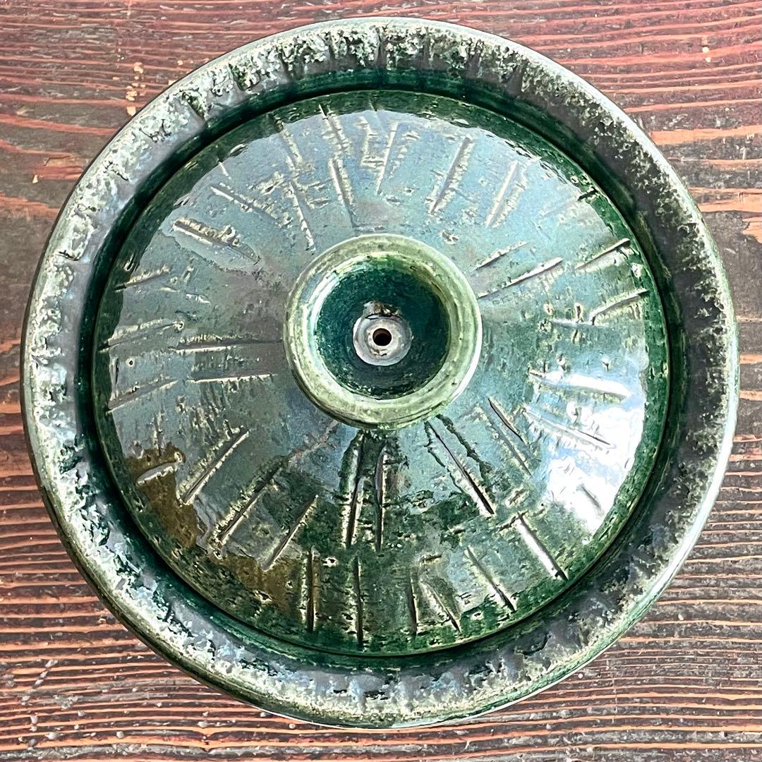 専用出品】一志郎窯 香味鍋 織部 25cm 松田美智子 自在道具 湖東焼