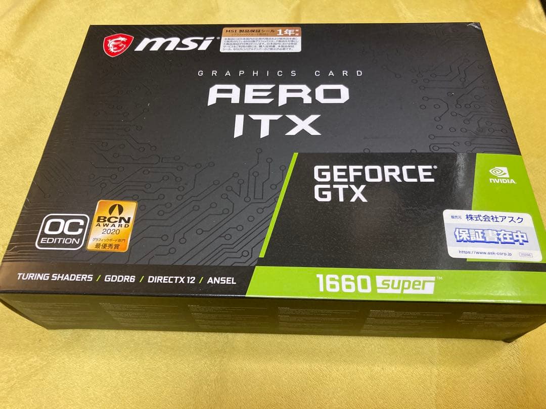GTX 1660Super +マザボ +メモリ32GB + CPU　セット Amazon | MSI GeForce GTX 1660 SUPER AERO ITX OC グラフィックス