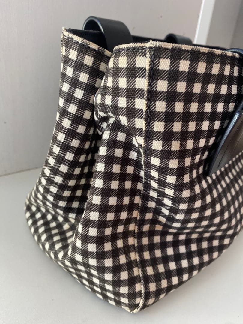 miumiu カナパ トートバッグ ギンガムチェック - メルカリ