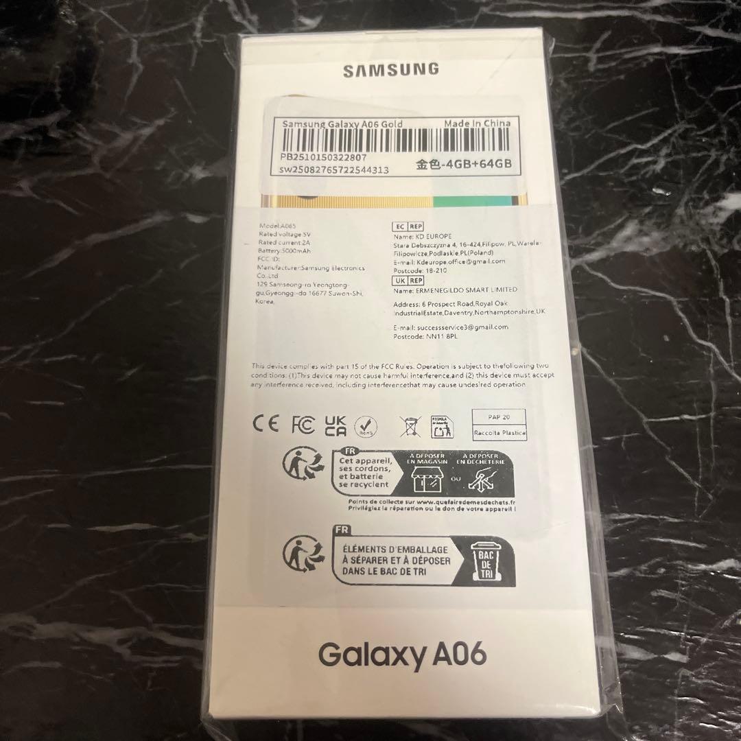 Samsung Galaxy A06 ゴールド 4GB/64GB Samsung Galaxy A06 64GB/4GB Dual Sim 4G LTE Unlocked Brand New