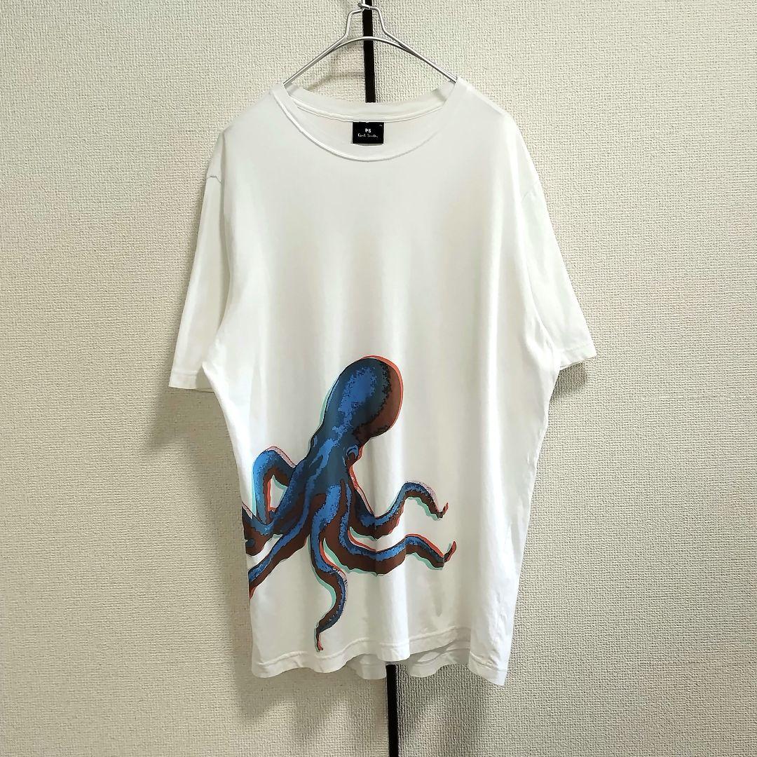 希少 ポールスミス オクトパスグラフィック タコ柄 Tシャツ 大きい