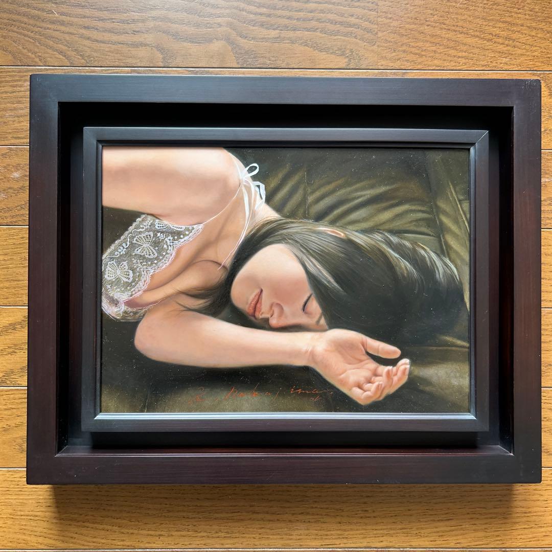 絵画　リアリズム　油彩画　女性　中島健太　「象が出る夢を見た」 絵画 リアリズム 油彩画 女性 中島健太 「象が出る夢を見た」 - メルカリ