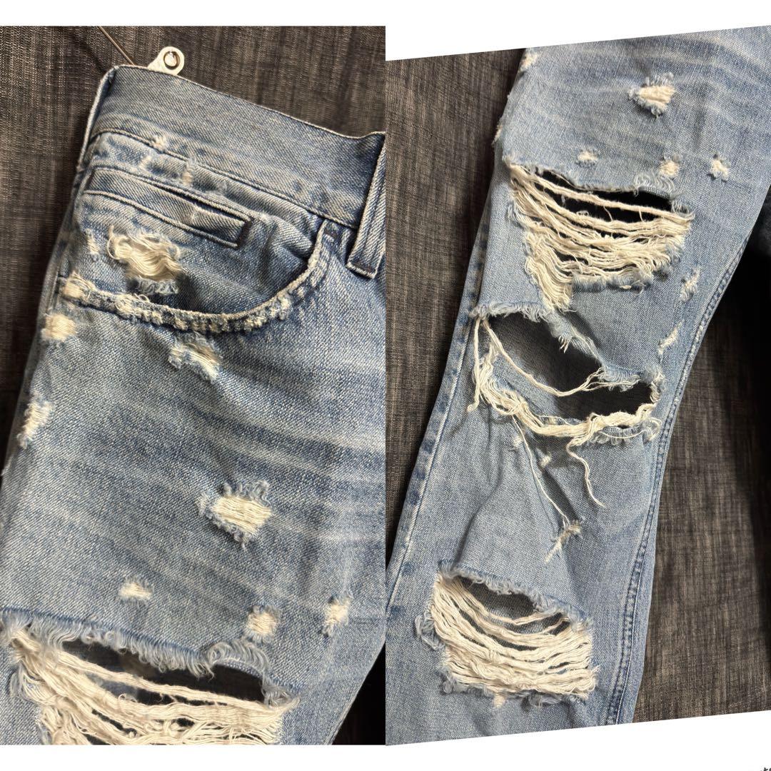 DOLCE&GABBANA ハードダメージ加工 デストロイデニム ジーンズ ロゴ