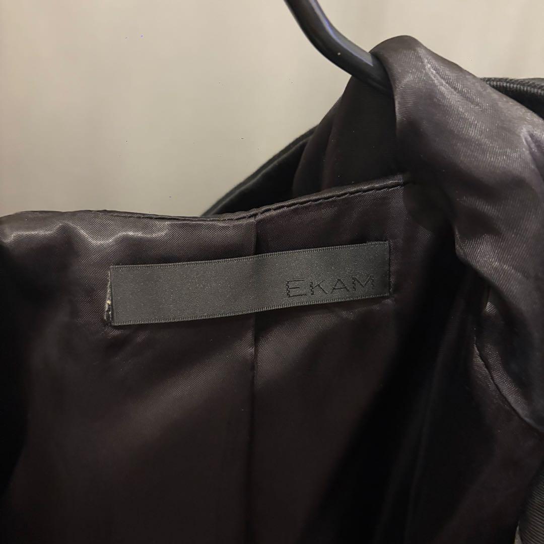 EKAM 00s archive jacket レザー×ツイル フードジャケット - メルカリ