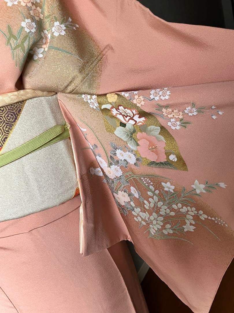 美品 雅な扇と四季草花の訪問着と長襦袢セット - メルカリ