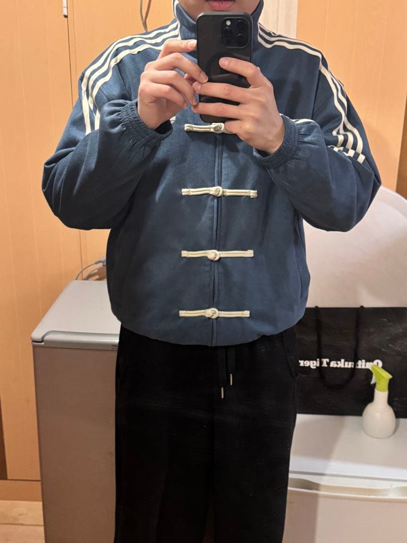 adidas トラックジャケット ブルー 中国限定 Mサイズ - メルカリ