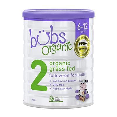 bubs organic 有機粉ミルク 800g 2缶セット Bubs（バブズ）オーガニック Organic 粉ミルク ステップ2（6〜12カ月