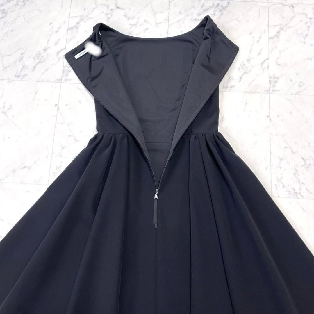 極美品✨フォクシーニューヨーク 現行 サイドギャザードレス フレア