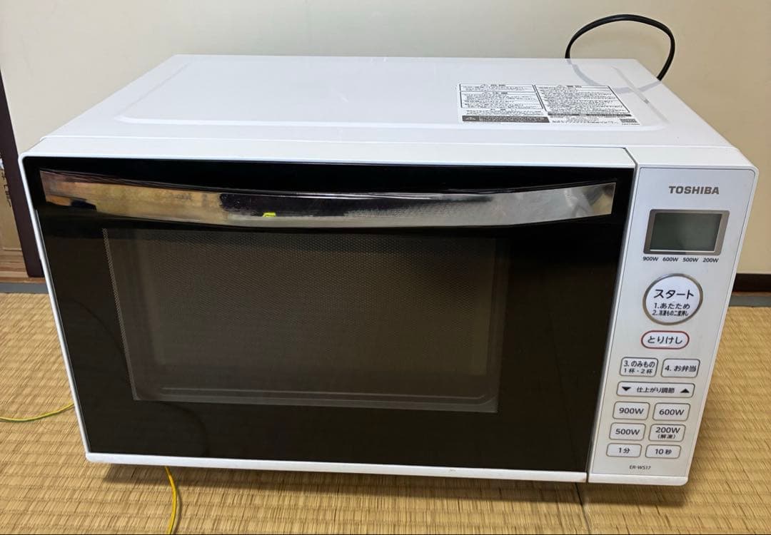 TOSHIBA 電子レンジ ER-WS17 2022年製 ホワイト 東芝 TOSHIBA 電子レンジ 17L フラット ヘルツフリー ER-WS17-W