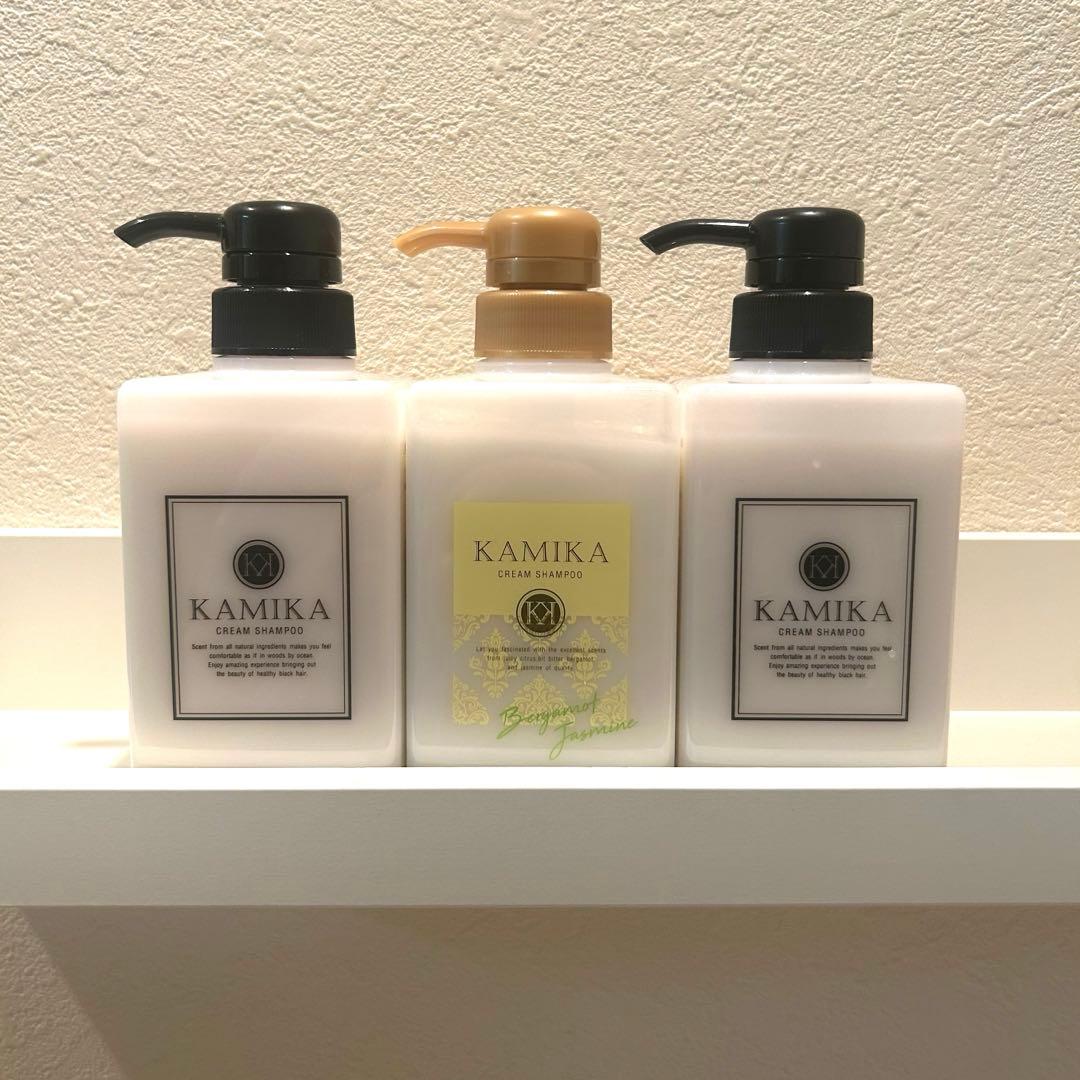 KAMIKA オールインワンクリームシャンプー　新品 400g 3本セット KAMIKA クリームシャンプー 400g KAMIKAシャンプー 3本｜Yahoo!フリマ
