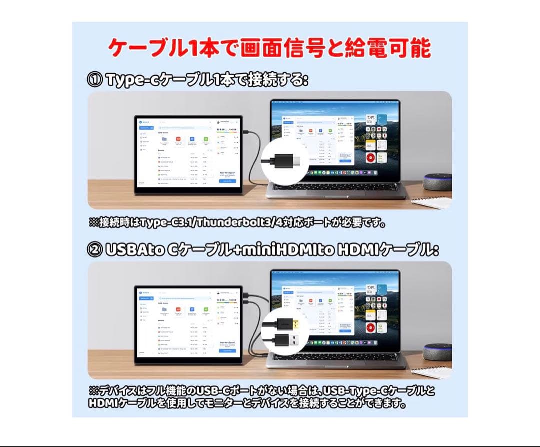 モバイルモニター 12.3インチ タッチパネル モバイルディスプレイ 薄型