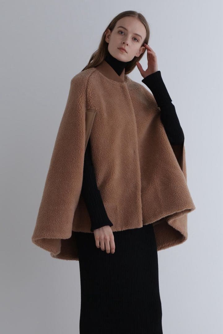 LE PHIL ル フィル　ウールボアケープ　ベージュ　ボアコート ウールボアケープ | LE PHIL（ル フィル） ｜【公式】通販mix.tokyo