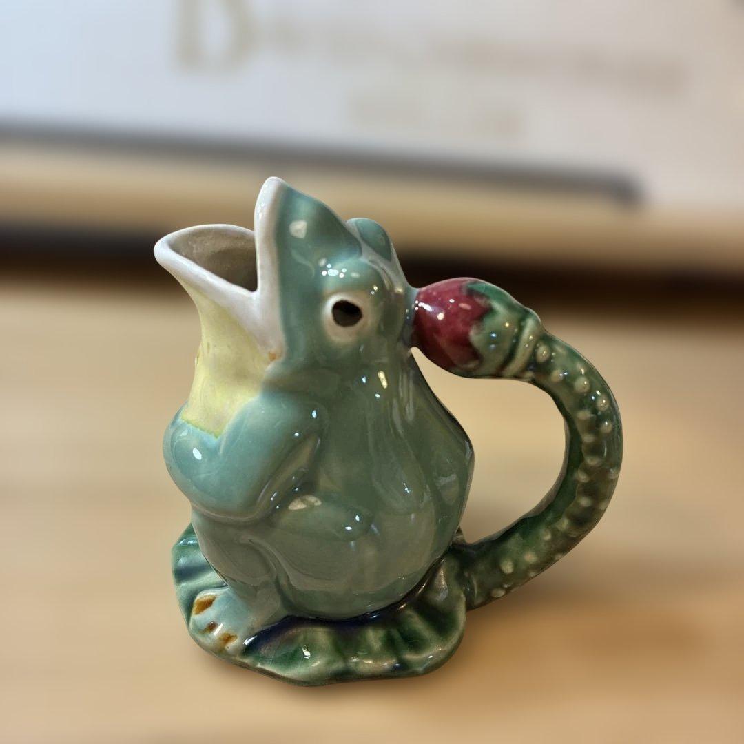 希少 Athezza France カエル バルボティーヌ 陶器 ミニピッチャー