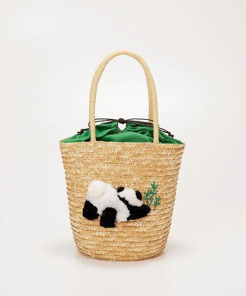 トレジャートプカピ アニマルかごバッグ もこもこ刺繡 パンダ - メルカリ