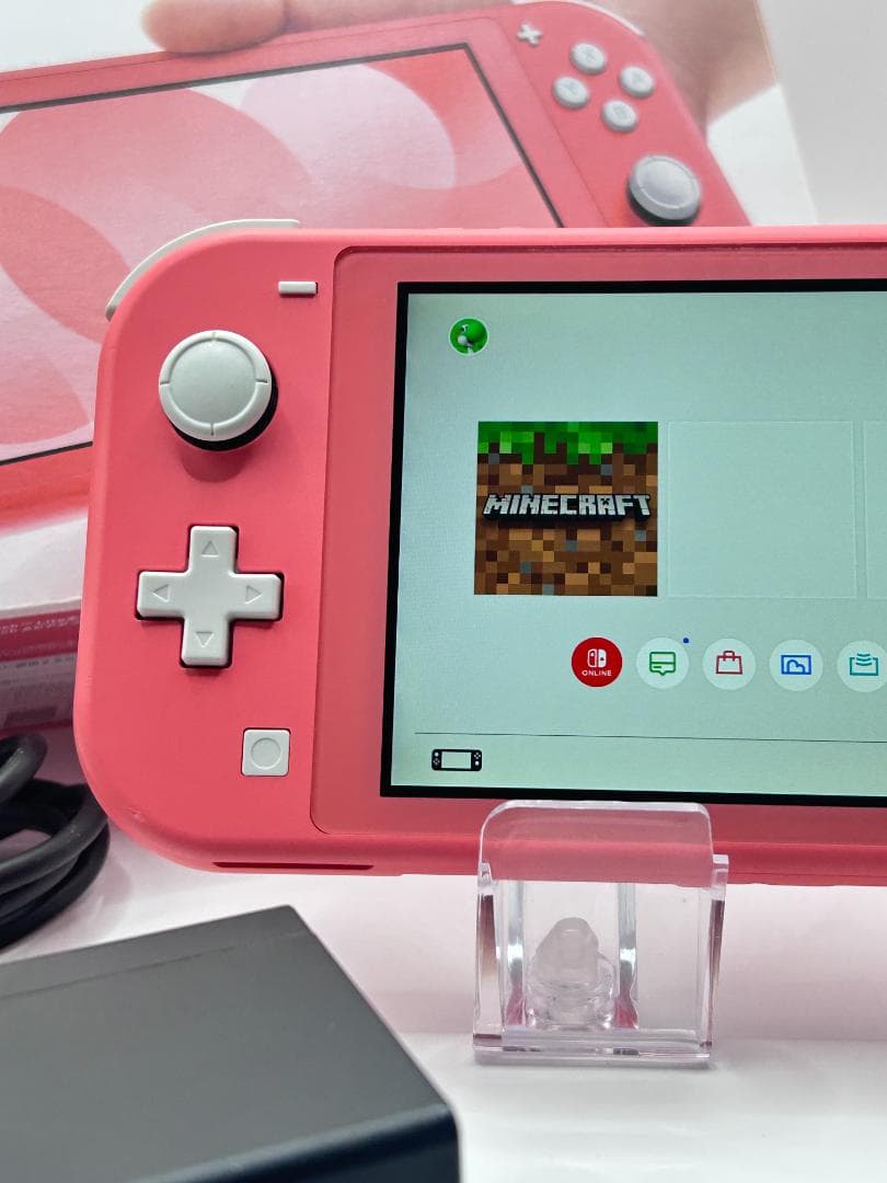 Switch Lite 本体 箱 充電器 コーラル 動作確認済 #131 - メルカリ