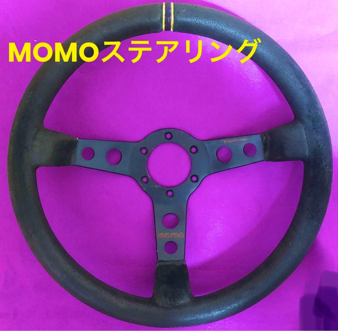 MOMOステアリング　モモステアリング　ハンドル MOMO（モモ） ステアリング ハンドル RACE ブラックレザー R-12