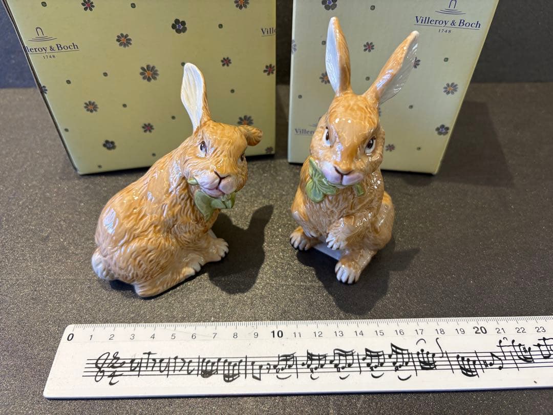 レア箱付】ビレロイ&ボッホ うさぎ 置物 2セット イースター - メルカリ
