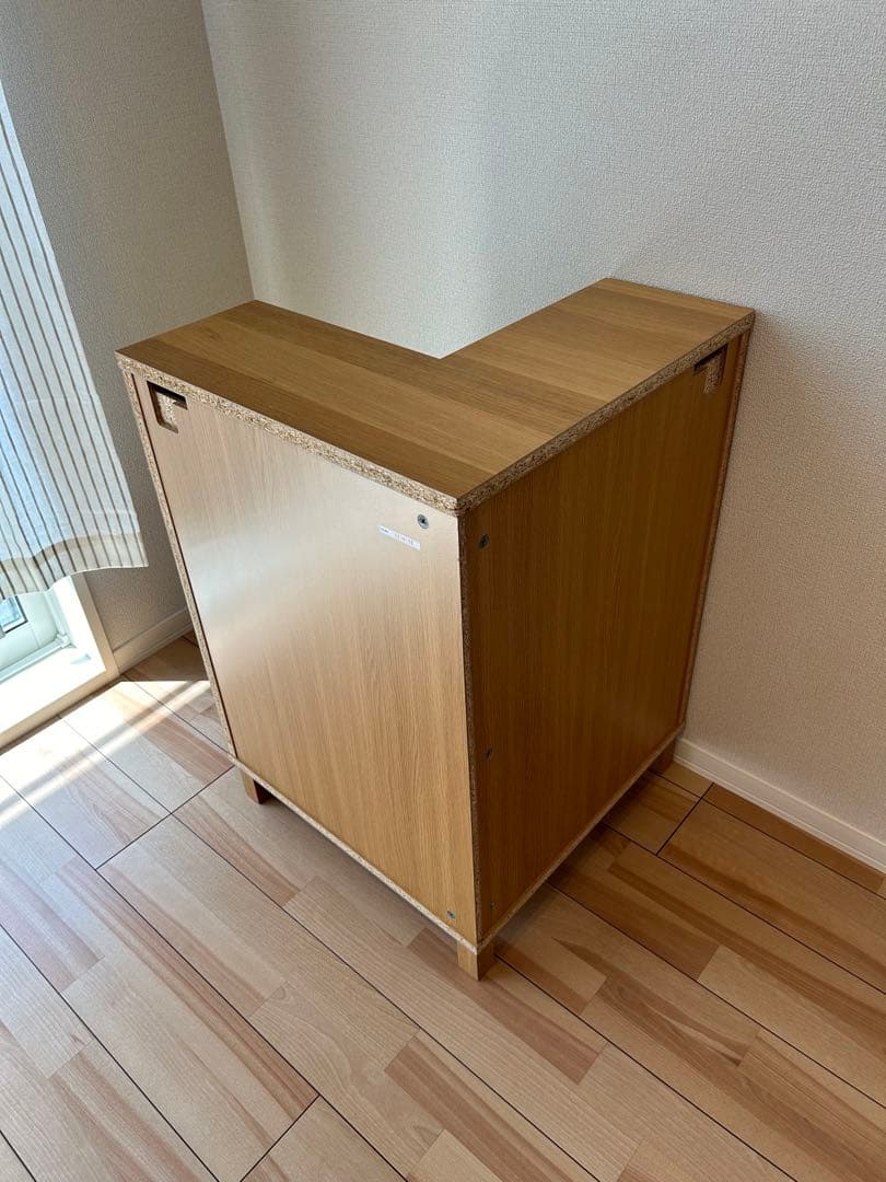 無印良品 オーク材薄型ラック コーナー用奥行22cm - メルカリ