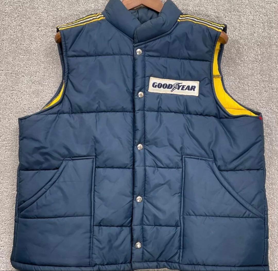 GOODYEAR グッドイヤー オフィシャル ビンテージ レーシング ベストxl ヴィンテージ グッドイヤー オフィシャル レーシングジャケット