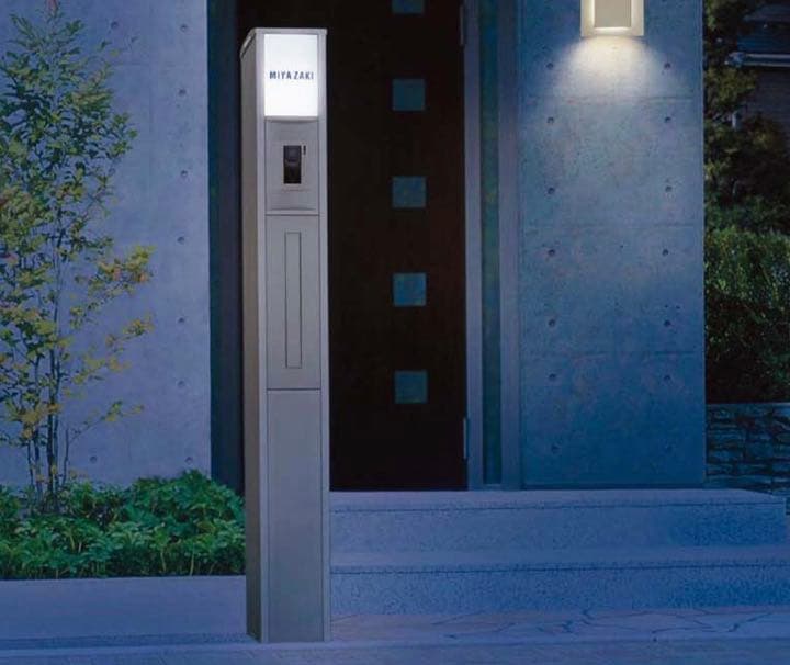 門柱 インターホン ポスト 表札 照明 玄関 ライト 灯り スリムスクエア 家庭 門柱 インターホン ポスト 表札 照明 玄関 ライト 灯り スリムスクエア