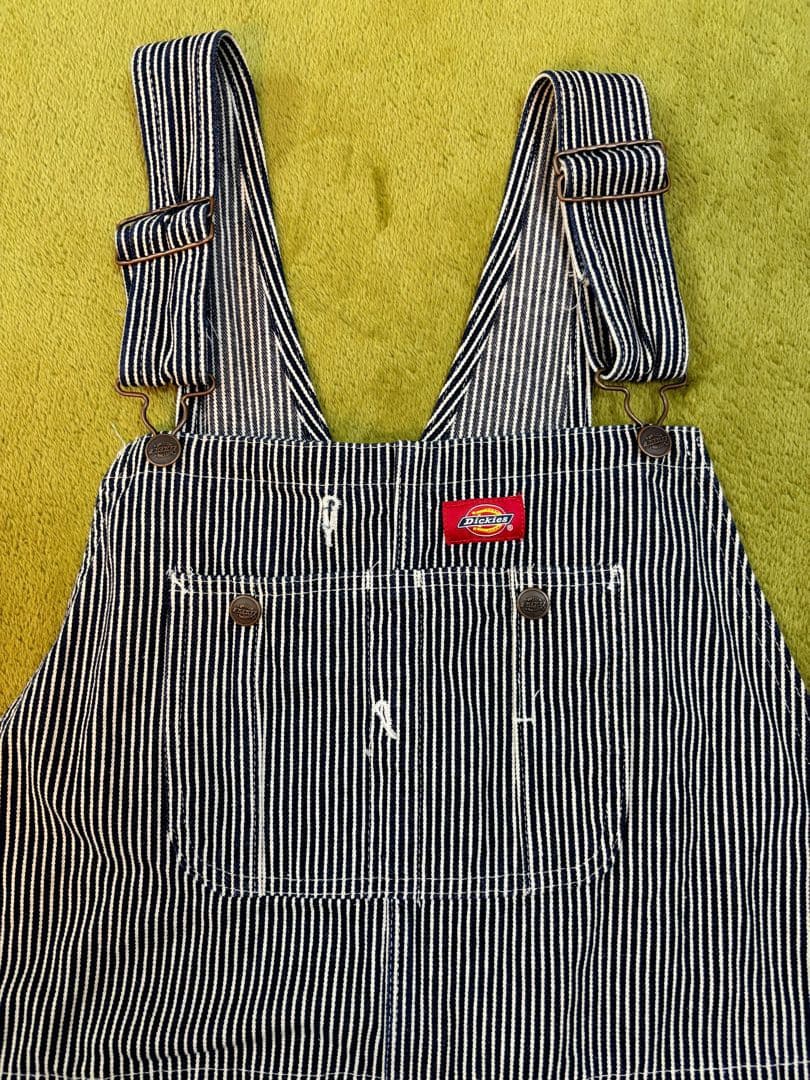 Dickies オーバーオール ヒッコリーストライプ XL