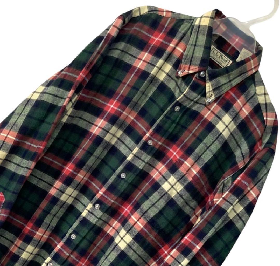 L.L. Bean USA製80sネルシャツ 長袖シャツ チェックヴィンテージL