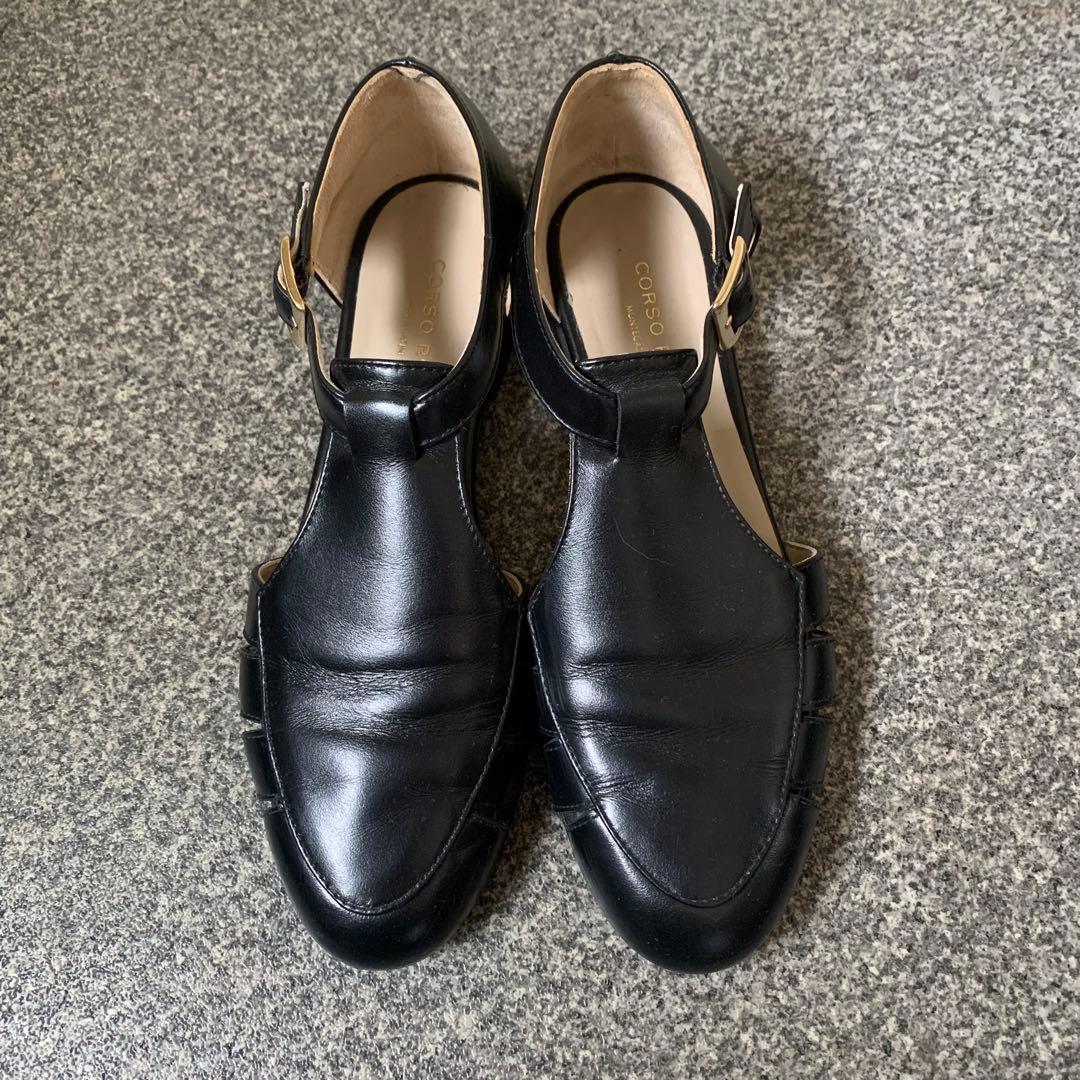 コルソローマノーヴェCORSO ROMA 9グルカサンダル/サイズ37ブラック CORSO ROMA,9（コルソローマ ノーヴェ） CORSO ROMA 9 コルソローマ