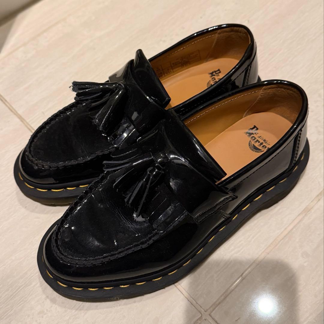 ドクターマーチン エイドリアン エナメル イエローステッチ 38 dr