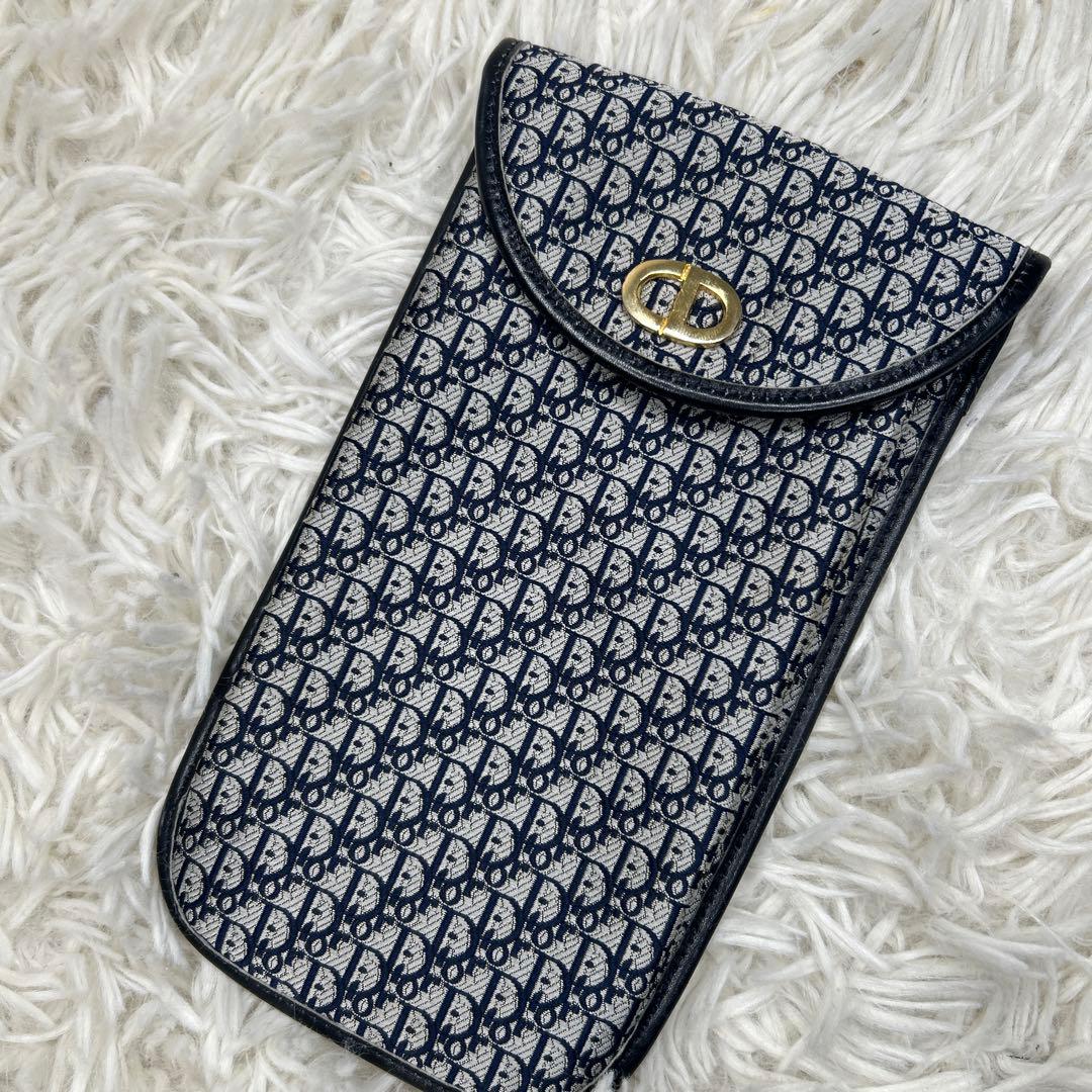 クリスチャンディオール トロッター柄 CD ロゴ ポーチ メガネケース