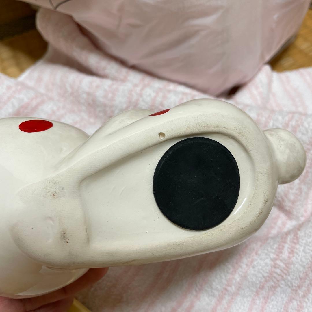 内藤ルネ 陶器 うさぎの親子 ウサギ 昭和 レトロ アンティーク ドット