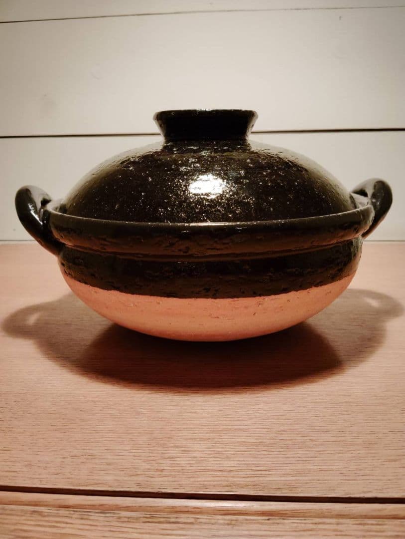 美品　永谷園　ヘルシー蒸し鍋　27cm　　土鍋 長谷園 公式 ヘルシー蒸し鍋 黒 中 1800ml 土鍋 蒸し器 8号 日本製